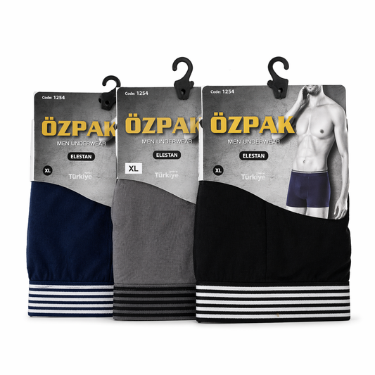 بوكسر رجالي قطن ميلانج أوزباك – ÖZPAK Melange Cotton Boxer (صناعة تركية)