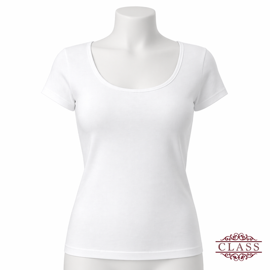 CLASS | فانيلا نسائية نص كم قطن 100% | Women Half Sleeve Cotton Shirt