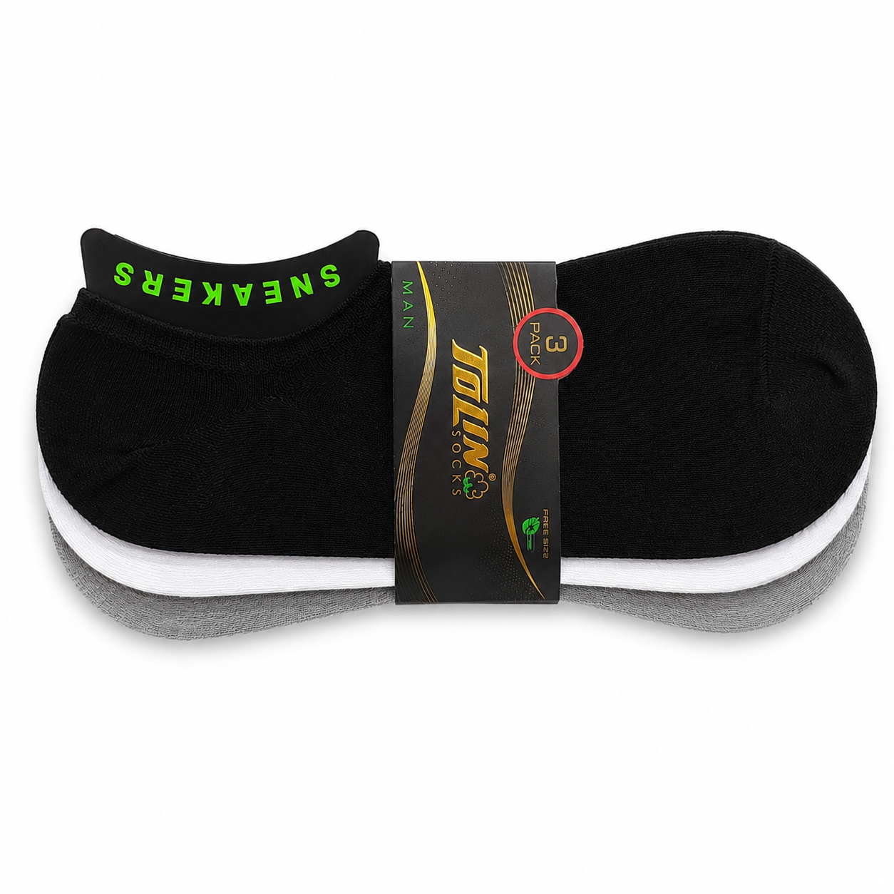 جوارب سنيكرز رجالية تركية 3 قطع – Tolin تولين | Turkish Men's Sneaker Socks (3 Pack)