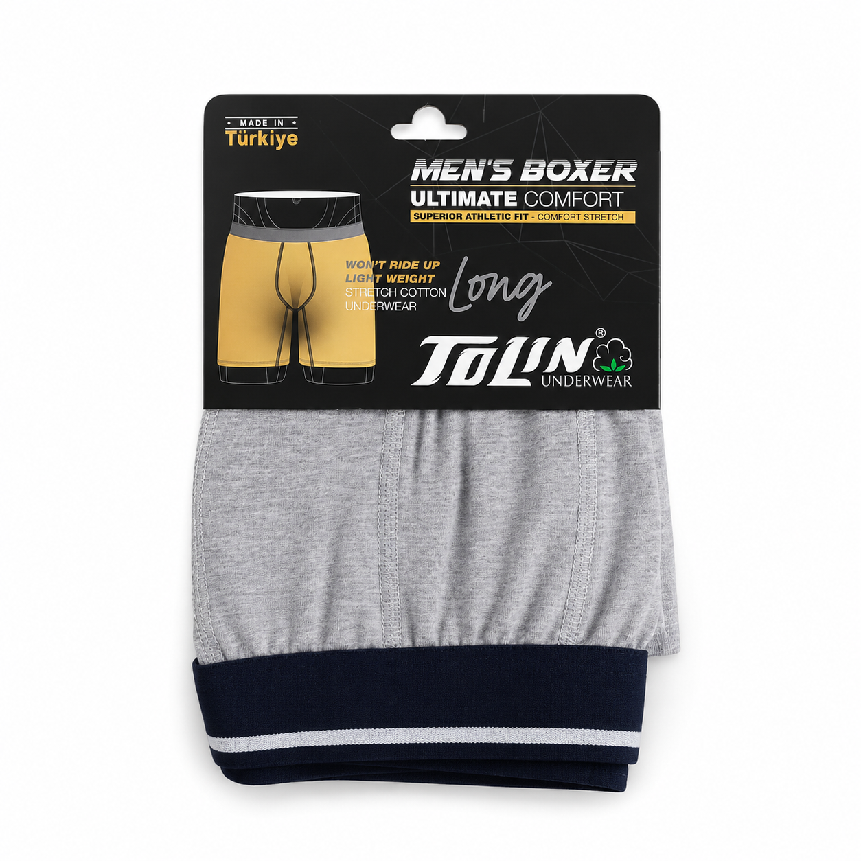 بوكسر رجالي قطني طويل – تولين | Tolin Men's Long Cotton Boxer