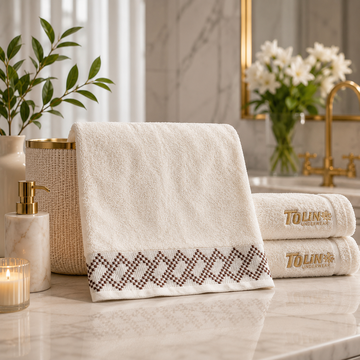 بشكير تركي 6 قطع قطني | Turkish Cotton Towels Set 90×50
