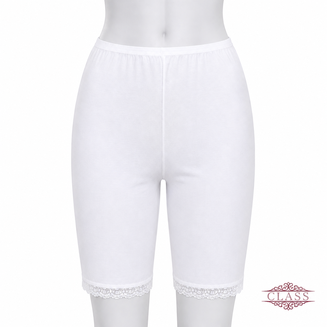 شورت نسائي قطني بدانتيل - CLASS | Women's Cotton Lace-Trim Shorts