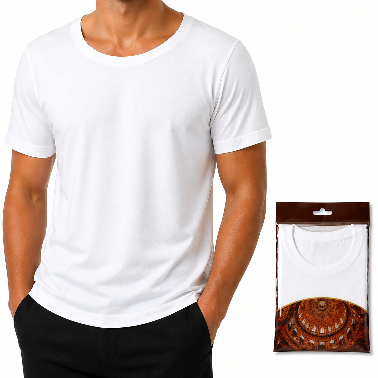تيشيرت رجالي قطني قبة مدوّرة واسعة – CLASS Wide Crew Neck T-Shirt