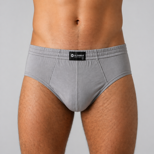 سليب رجالي قطني 100% – 3 قطع لون واحد – السماح | Alsamah 3-Pack Cotton Briefs