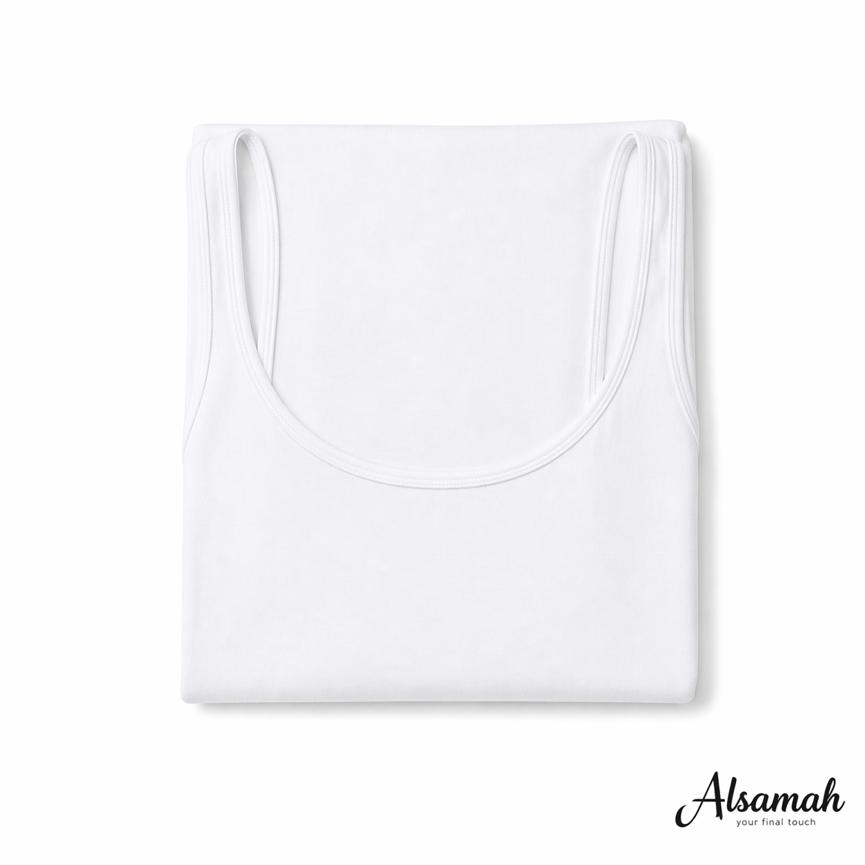 شيال بروتيل رفيع قطني من السماح | Alsamah Thin Strap Cotton Camisole