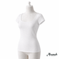 بدي نص كم قطن أبيض من السماح | Alsamah White Cotton Short Sleeve Top