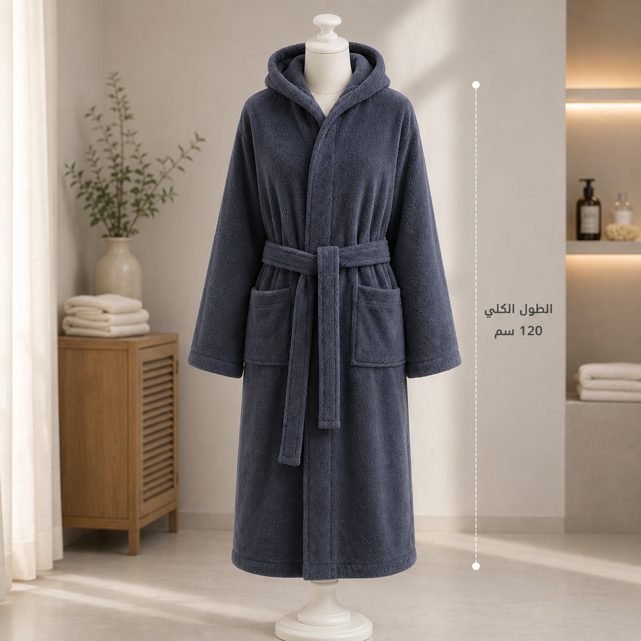 روب حمام رجالي / نسائي بقبعة – Unisex Hooded Bathrobe