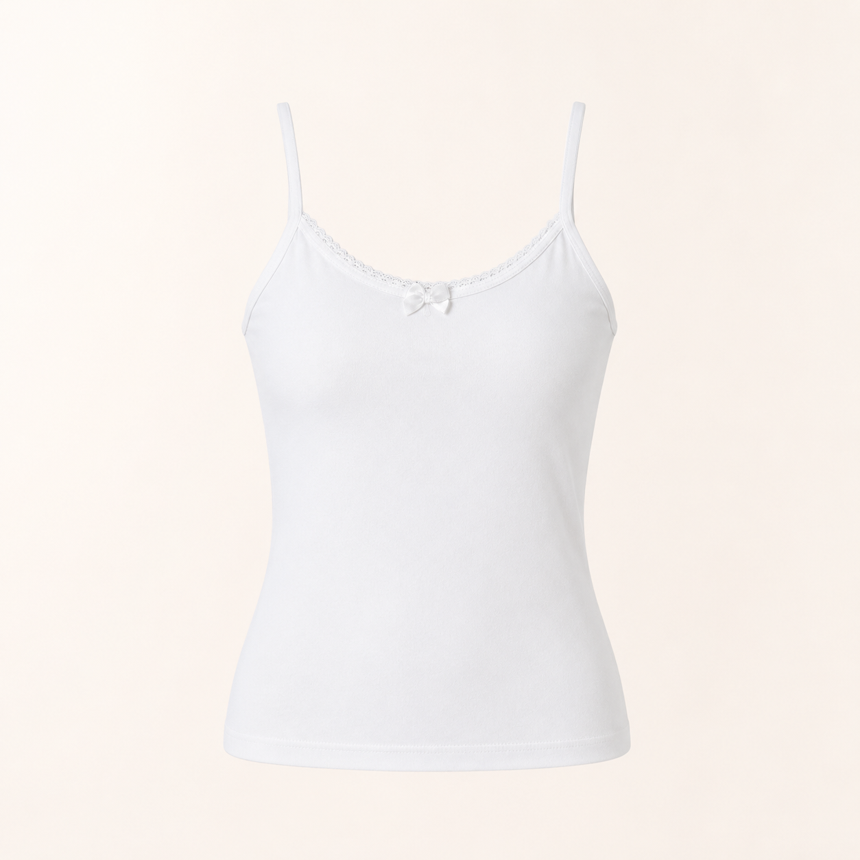 بروتيل بناتي رفيع أبيض قطن 100% – تولين | Tolin Girls Cotton Camisole