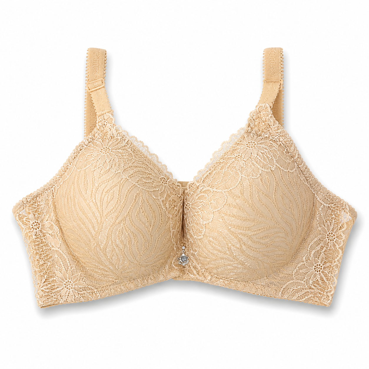 ستيان دانتيل بكمر شفاف عريض | Lace Bra with Wide Sheer Band