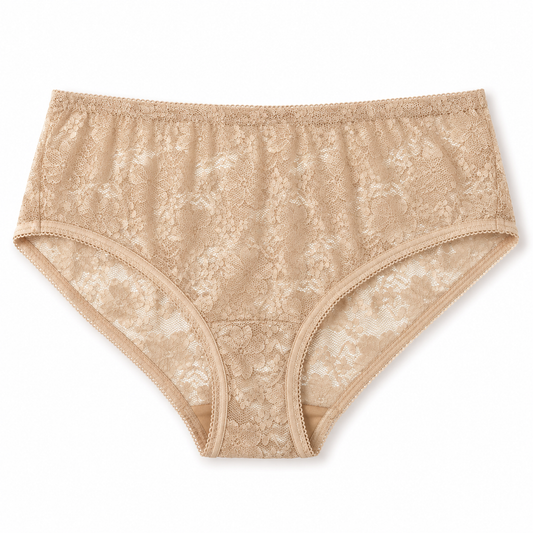 سليب دانتيل مخرم فري سايز – 6 قطع | Free Size Perforated Lace Slip – 6 Pieces