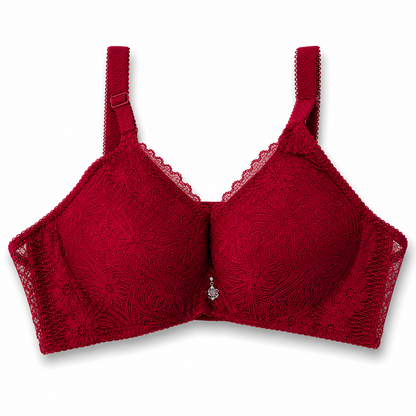 ستيان دانتيل بكمر شفاف عريض | Lace Bra with Wide Sheer Band