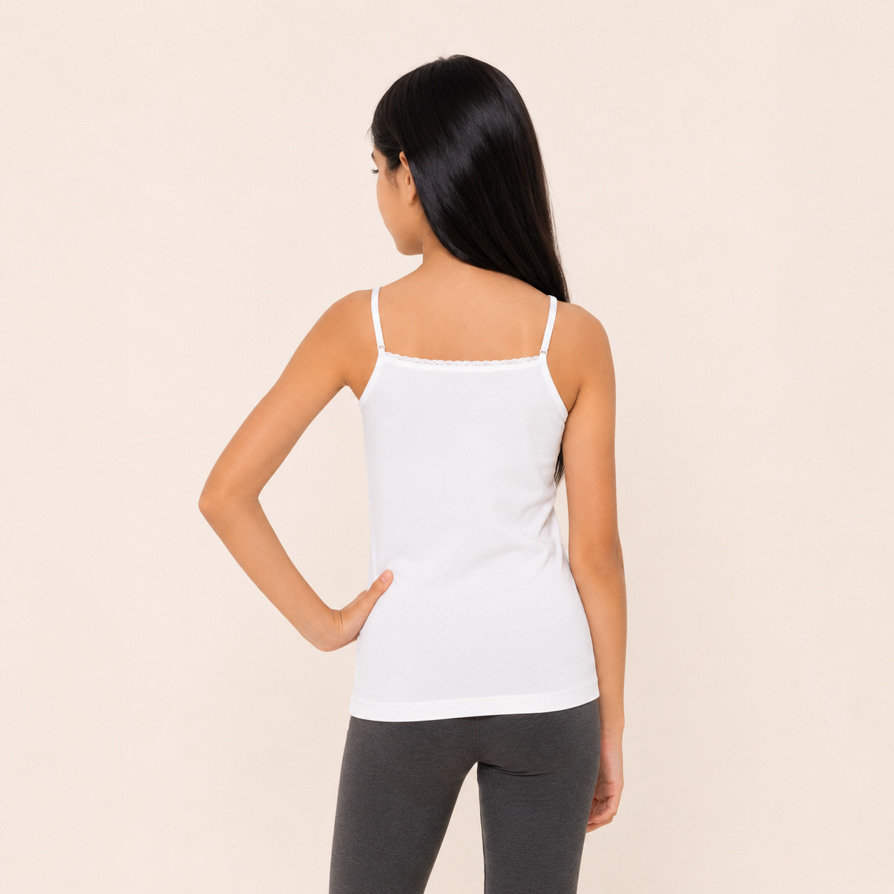 بروتيل بناتي رفيع أبيض قطن 100% – تولين | Tolin Girls Cotton Camisole