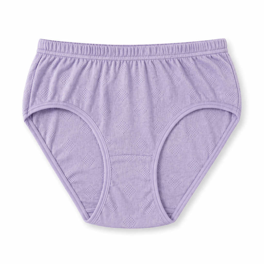 سليب نسائي قطني 100% مخرّم ملون – صناعة تركية | 100% Cotton Perforated Panty