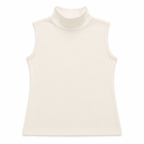 1257 | توب نسائي بياقة عالية بدون أكمام – Tolin تولين | Women's Sleeveless Mock Neck Top
