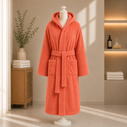 روب حمام رجالي / نسائي بقبعة – Unisex Hooded Bathrobe