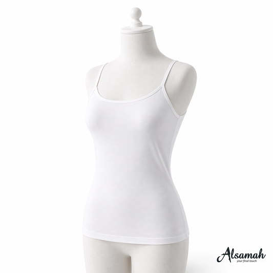 شيال بروتيل رفيع قطني من السماح | Alsamah Thin Strap Cotton Camisole