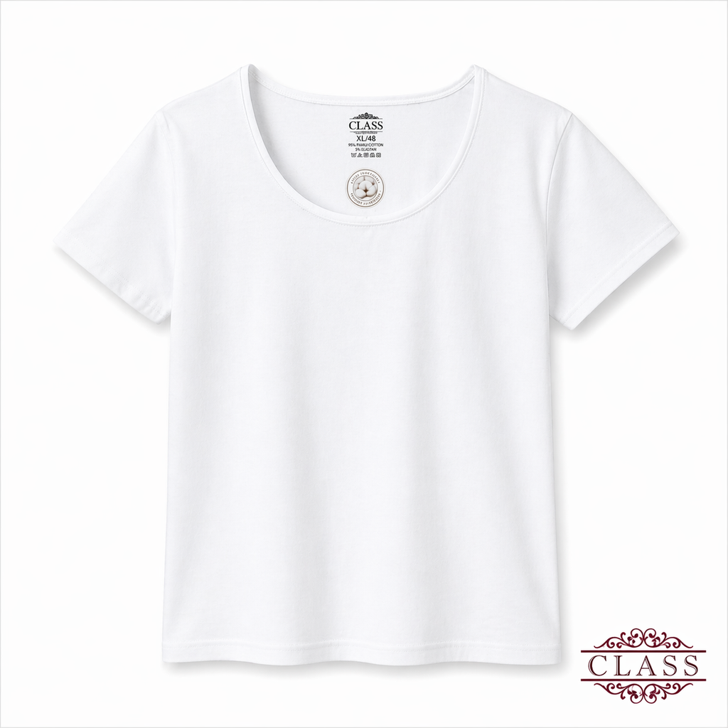 CLASS | فانيلا نسائية نص كم قطن 100% | Women Half Sleeve Cotton Shirt
