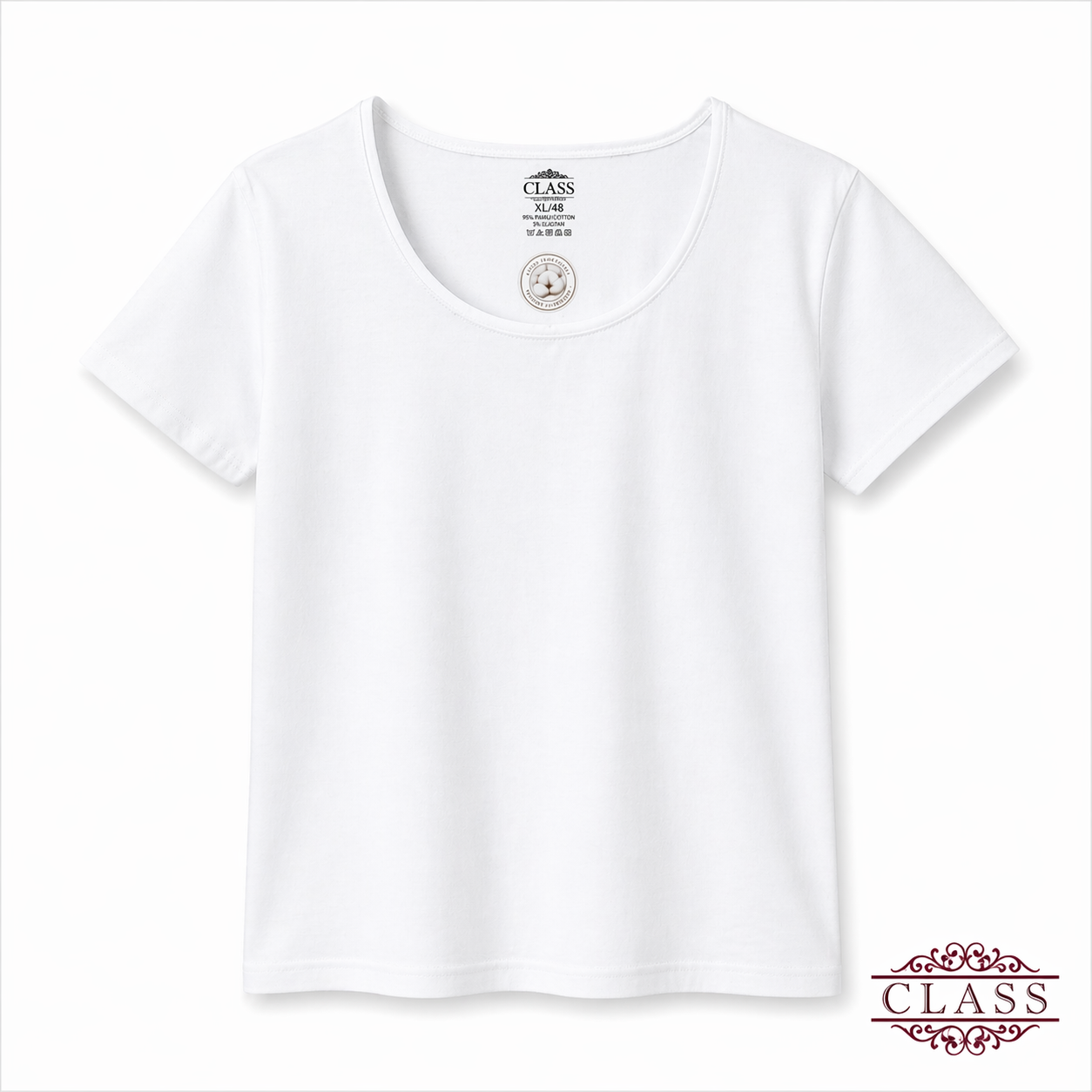 CLASS | فانيلا نسائية نص كم قطن 100% | Women Half Sleeve Cotton Shirt