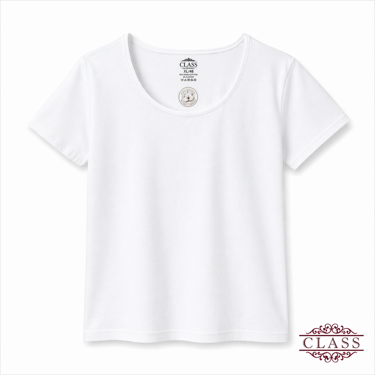 CLASS | فانيلا نسائية نص كم قطن 100% | Women Half Sleeve Cotton Shirt