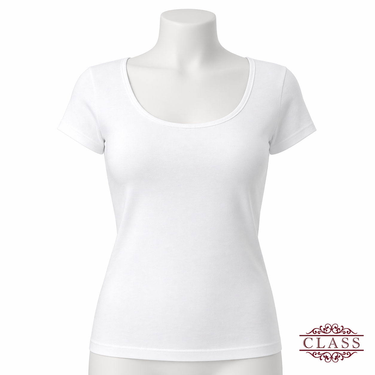 CLASS | فانيلا نسائية نص كم قطن 100% | Women Half Sleeve Cotton Shirt