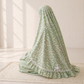 طقم صلاة نسائي قطعتين مع إكسسوارات - أخضر مورّد | Women’s 2-Piece Prayer Set with Accessories - Floral Green