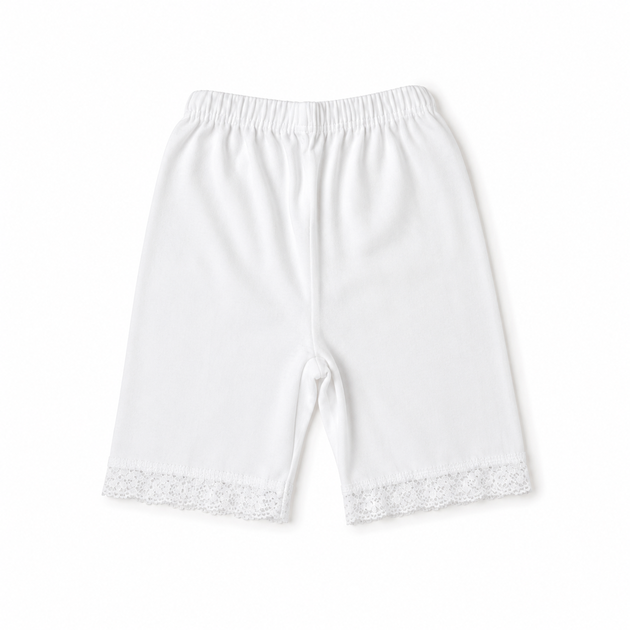 شورت بناتي قطني تركي بطرف دانتيل – Tolin تولين | Turkish Girls' Cotton Lace Hem Shorts