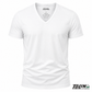 فانيلا رجالي أبيض نص كم قبة V تولين – Tolin Men's White V-Neck Short Sleeve Cotton T-Shirt