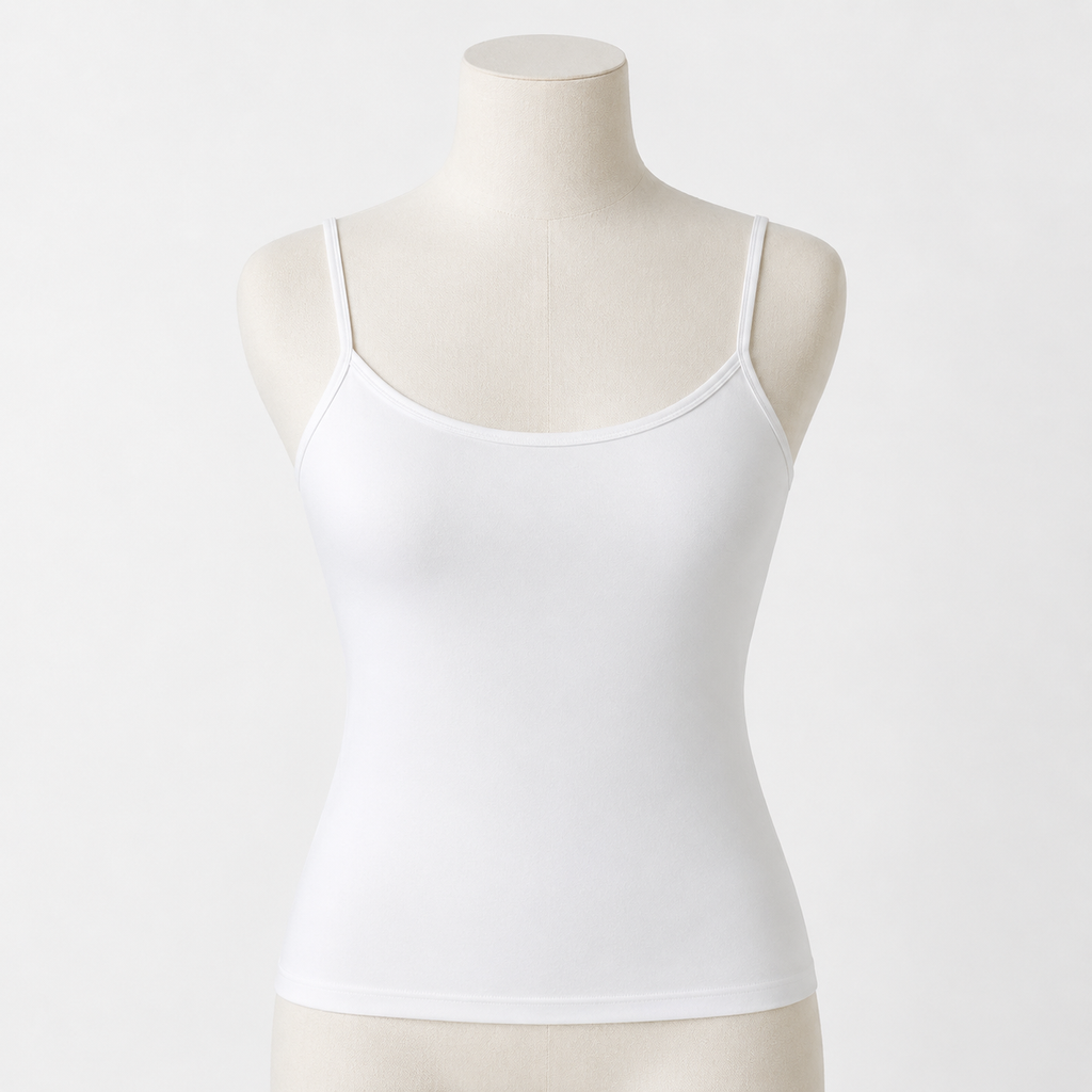 1223 | شيال نسائي قطني – تصميم بظهر مستقيم – Tolin تولين | Women's Cotton Camisole