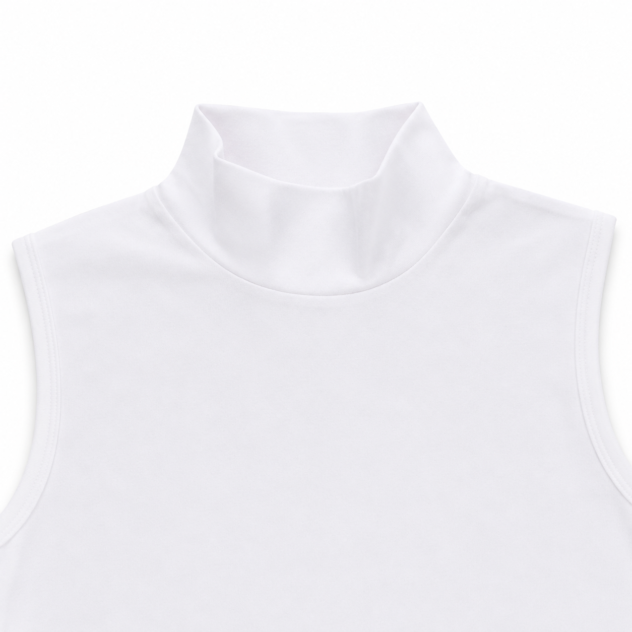1257 | توب نسائي بياقة عالية بدون أكمام – Tolin تولين | Women's Sleeveless Mock Neck Top
