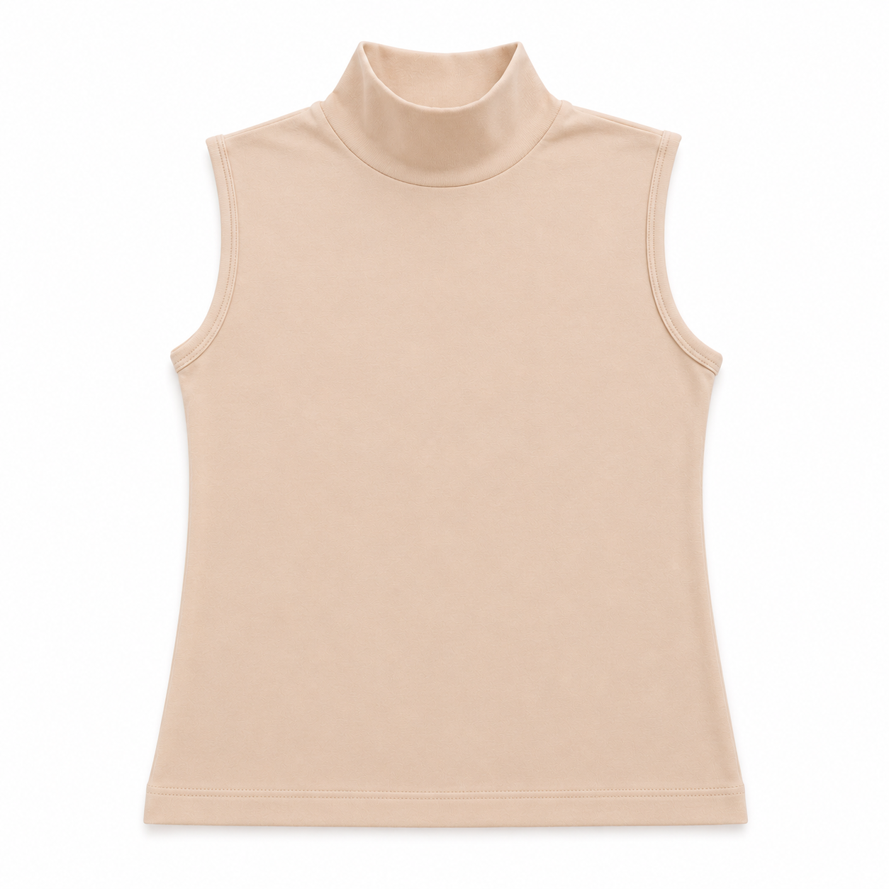 1257 | توب نسائي بياقة عالية بدون أكمام – Tolin تولين | Women's Sleeveless Mock Neck Top