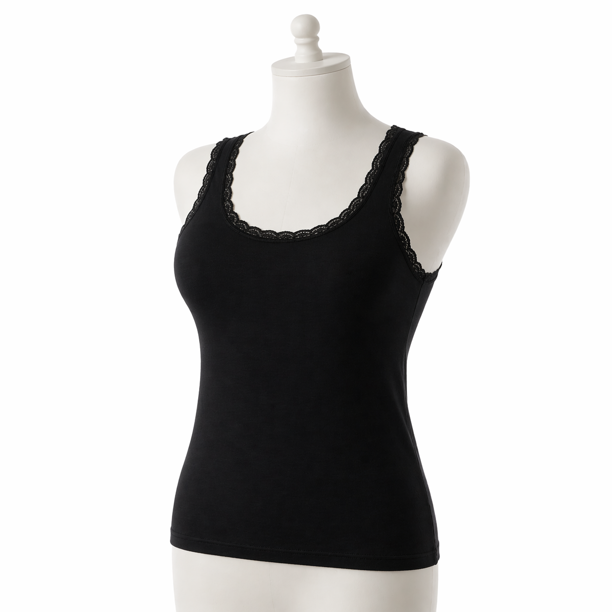 CLASS | بروتيل نسائي عريض مع دانتيل قطن 100% | Women Wide Strap Camisole with Lace
