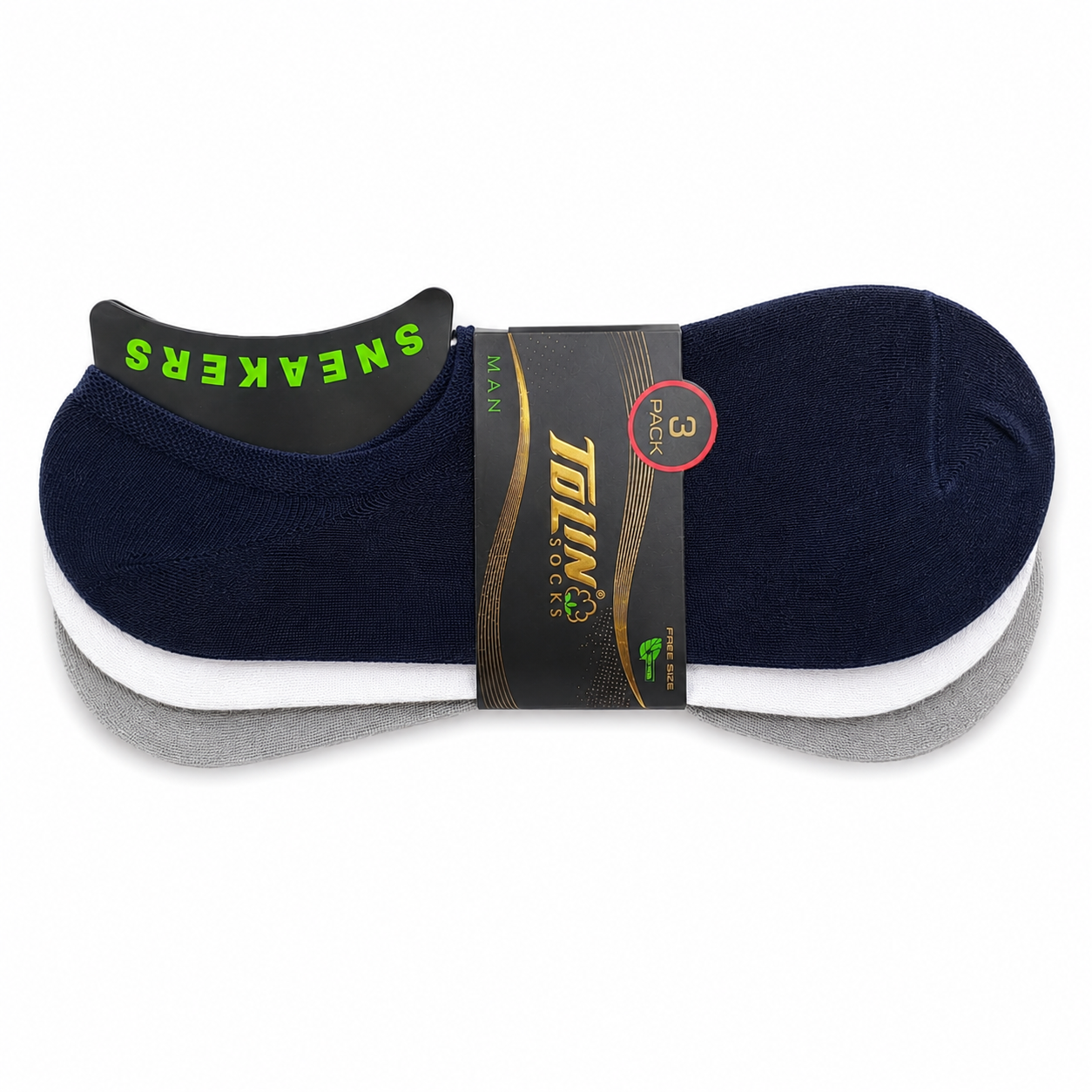جوارب سنيكرز رجالية تركية 3 قطع – Tolin تولين | Turkish Men's Sneaker Socks (3 Pack)