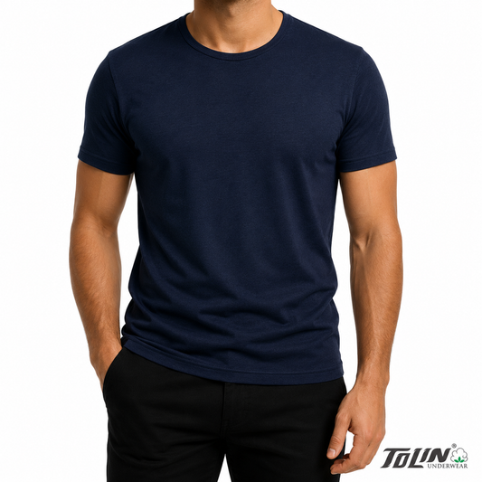 فانيلا رجالي ملون نص كم تولين – Tolin Men's Short Sleeve Cotton T-Shirt