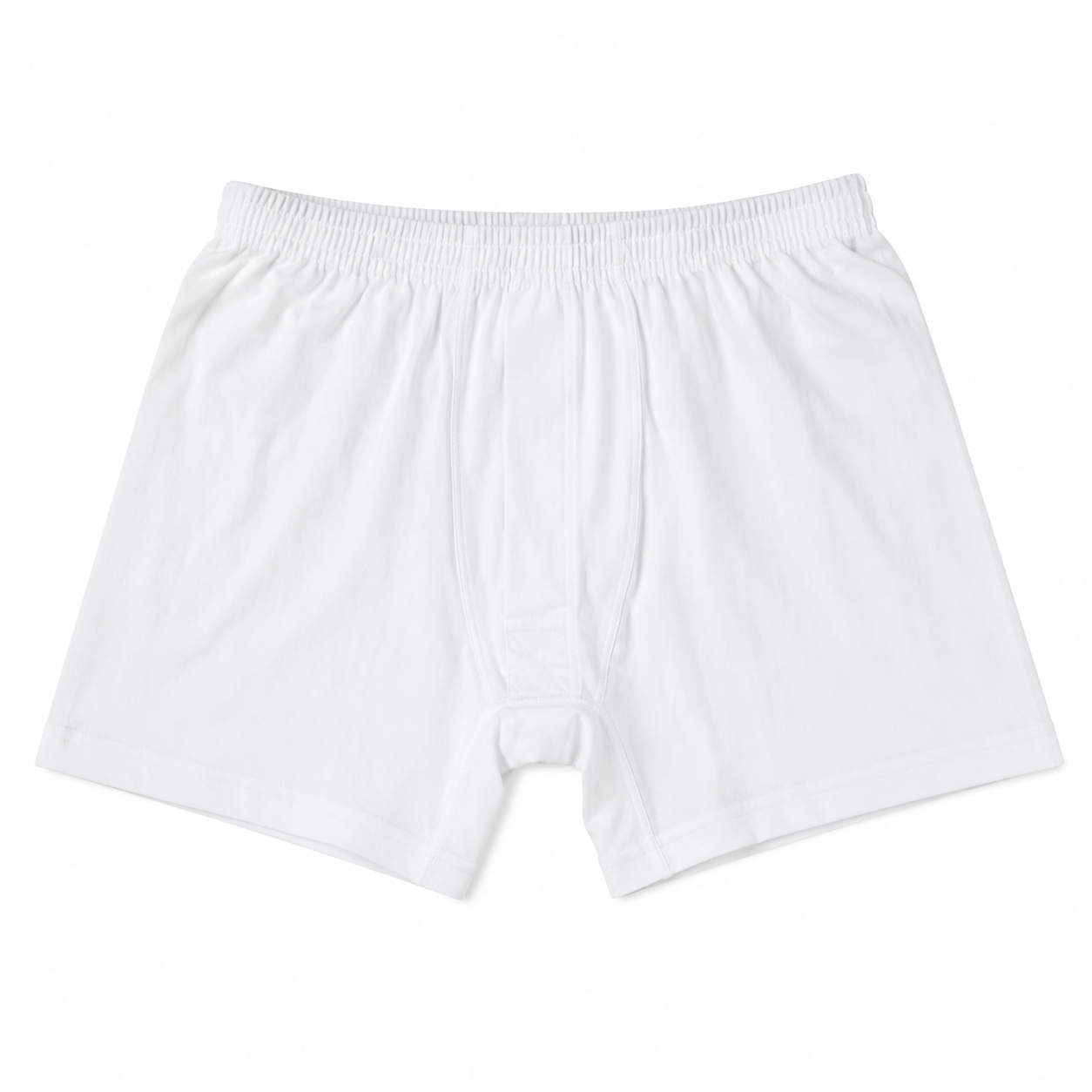 شورت رجالي قطني أبيض – تولين | Men's White Cotton Boxer Shorts – Tolin