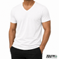 فانيلا رجالي أبيض نص كم قبة V تولين – Tolin Men's White V-Neck Short Sleeve Cotton T-Shirt