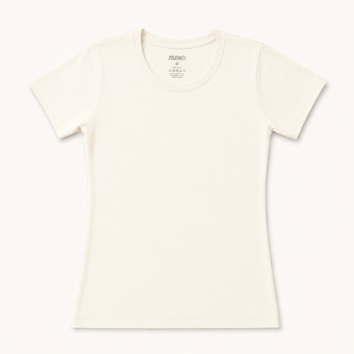 324 | بدي نسائي نص كم قطن 100% – Tolin تولين | Women's Short Sleeve Cotton Top