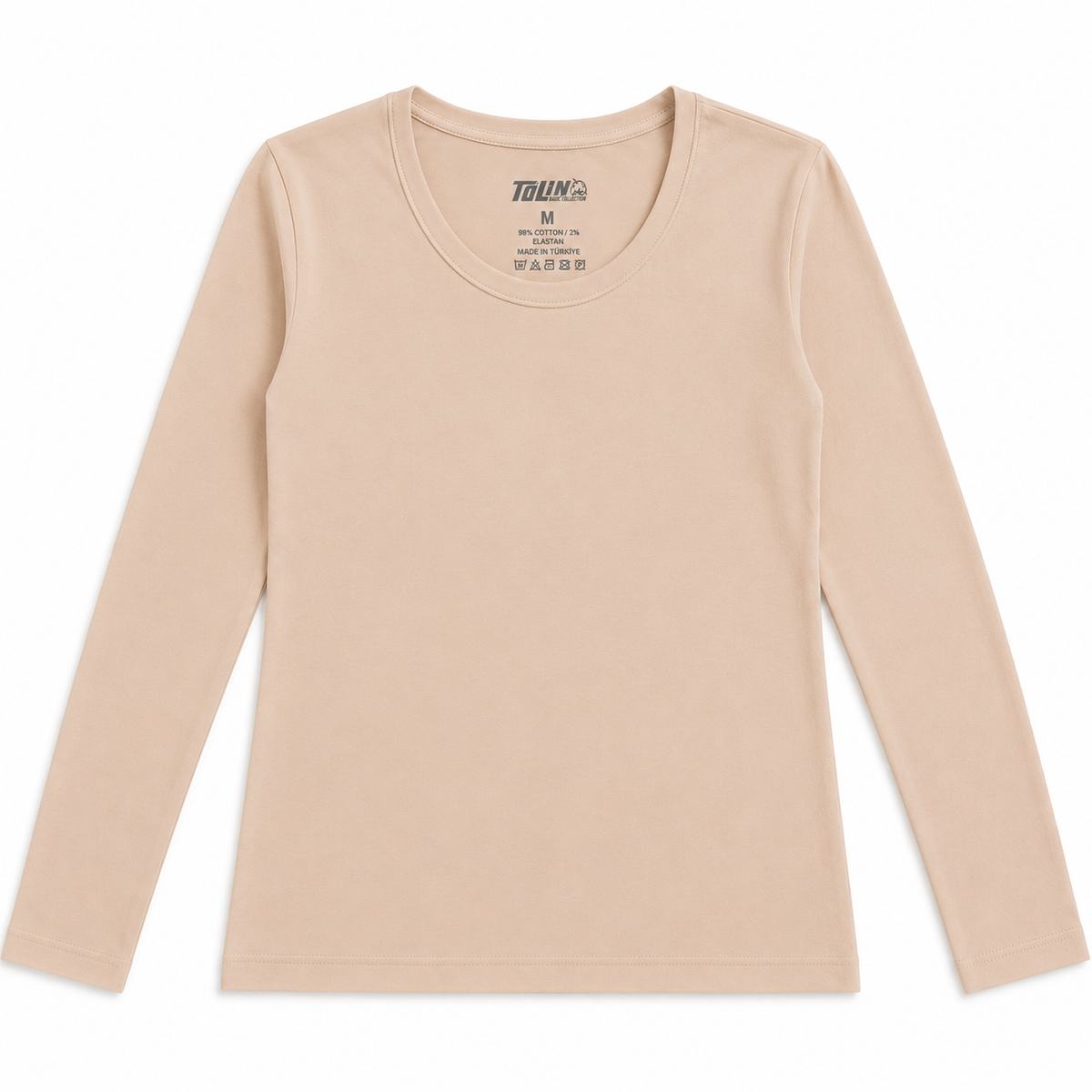 6217 | فانيلا نسائي كم طويل – Tolin تولين | Women's Long Sleeve Basic Top