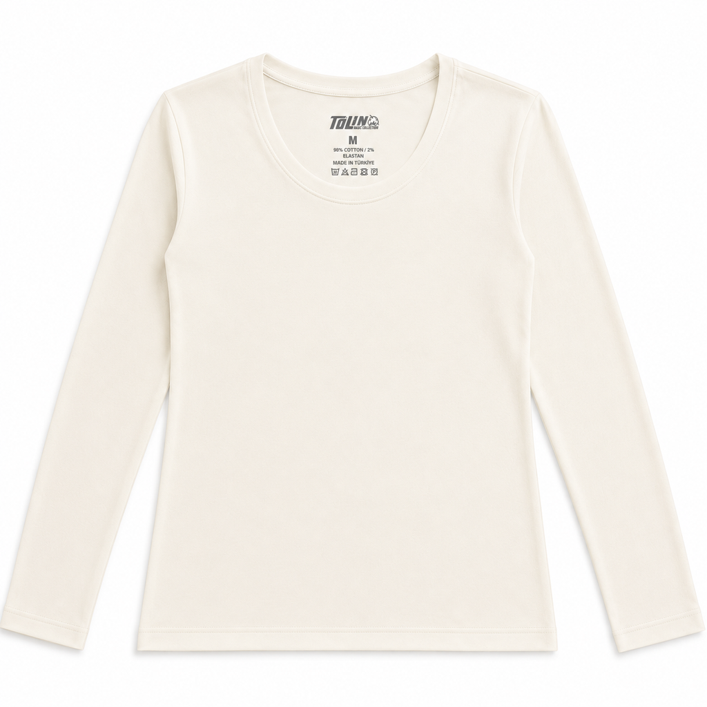 6217 | فانيلا نسائي كم طويل – Tolin تولين | Women's Long Sleeve Basic Top
