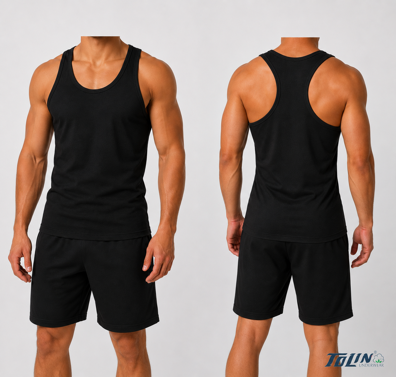 فانيلا شيّال رجالي ليكرا إكس – تولين | Men's X-Back Lycra Tank Top – Tolin