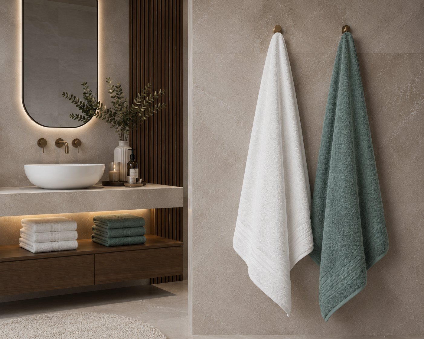 منشفة حمام قطنية كبيرة فاخرة تركية | Turkish Luxury Cotton Bath Towel