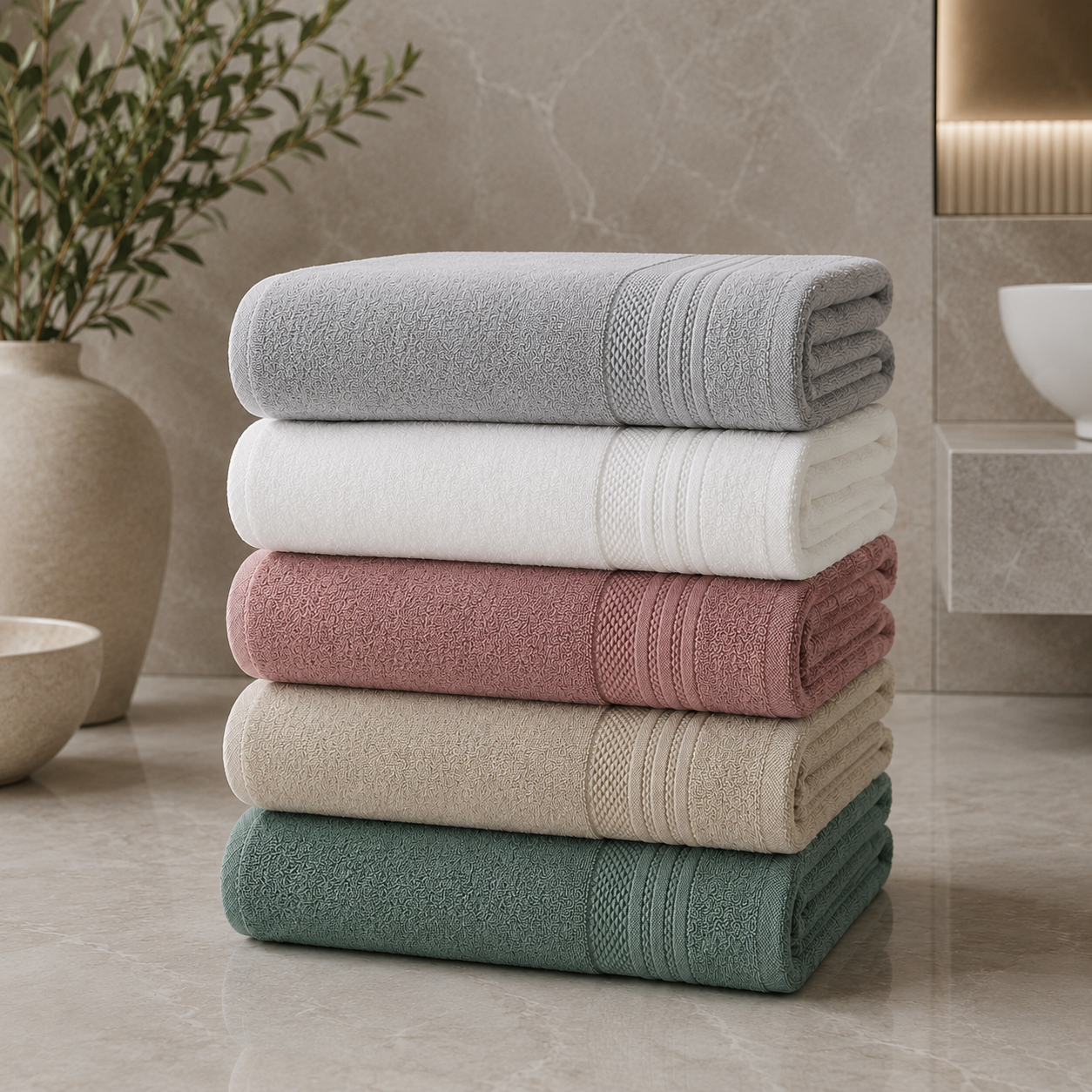 منشفة حمام قطنية كبيرة فاخرة تركية | Turkish Luxury Cotton Bath Towel