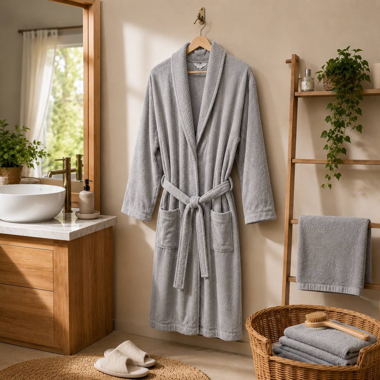 روب حمام قطني رجالي - نسائي تولين | Tolin  Men & Women Cotton Bathrobe
