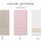 بشكير قطني فاخر بنقشة زهور مطرزة – 3 ألوان | Floral Embroidered Cotton Towel