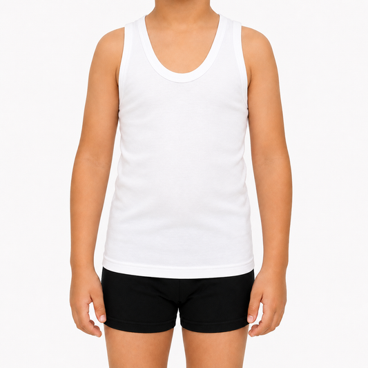 فانيلا شيال ولادي قطن 100% – سوبر حسكور | Super Haskor Boys Cotton Tank Top