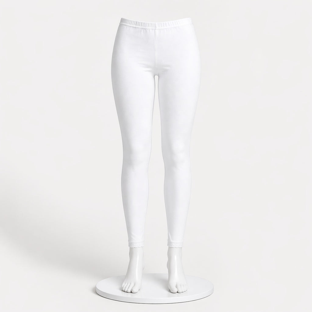 فيزون أبيض قطني نسائي | White Cotton Women’s Leggings