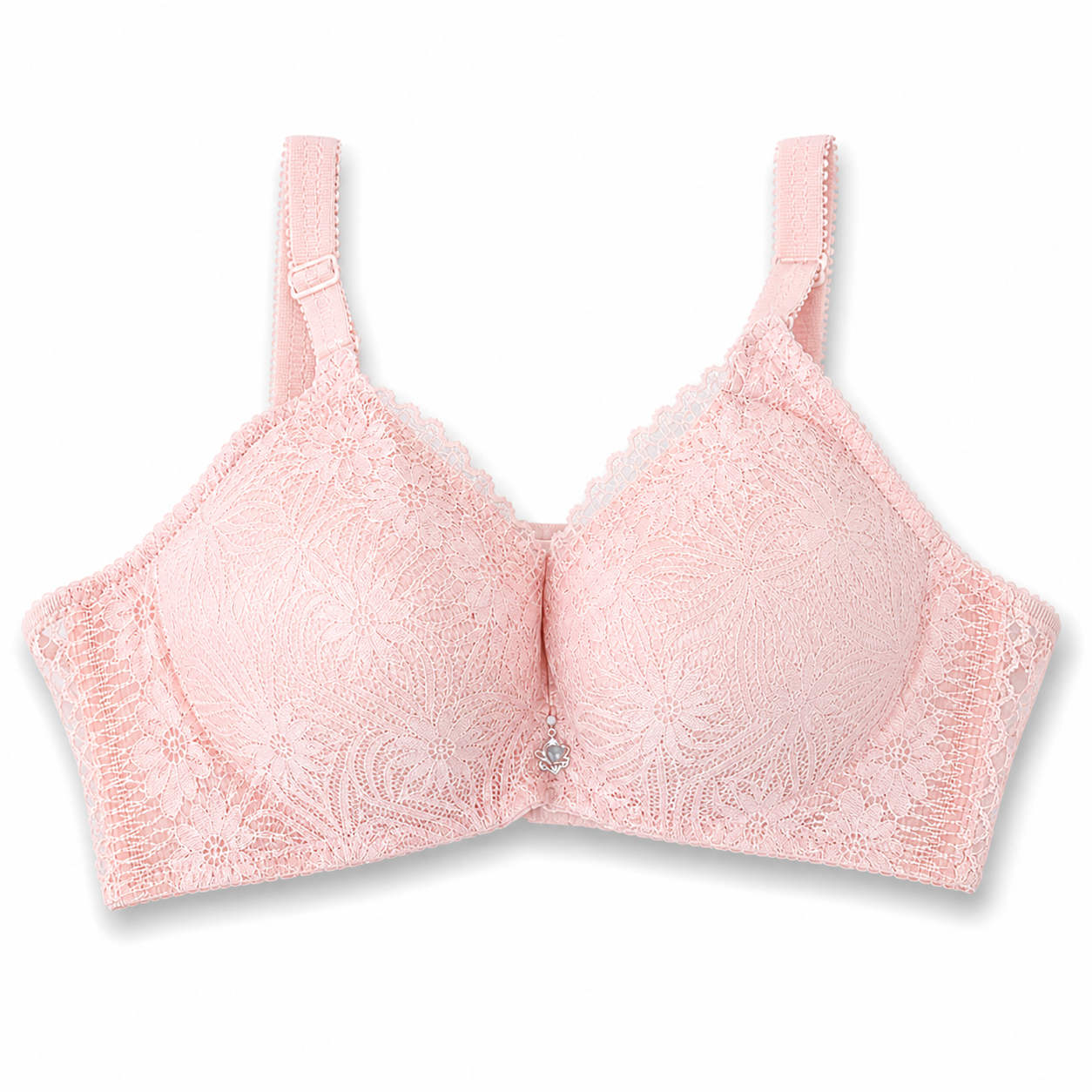 ستيان دانتيل بكمر شفاف عريض | Lace Bra with Wide Sheer Band
