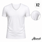 فانيلا نص كم قبة V قطن 100% حماية ضد التعرق (قطعتين) – السماح | Alsamah 2-Pack Anti-Sweat V-Neck Cotton Undershirt