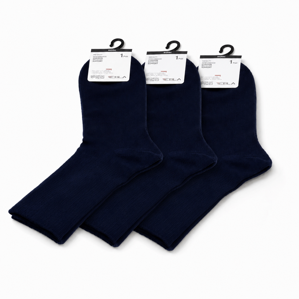 جوارب رياضية رجالية قطنية قصيرة 3 قطع إيبلا – Ebla Men’s Athletic Cotton Short Socks
