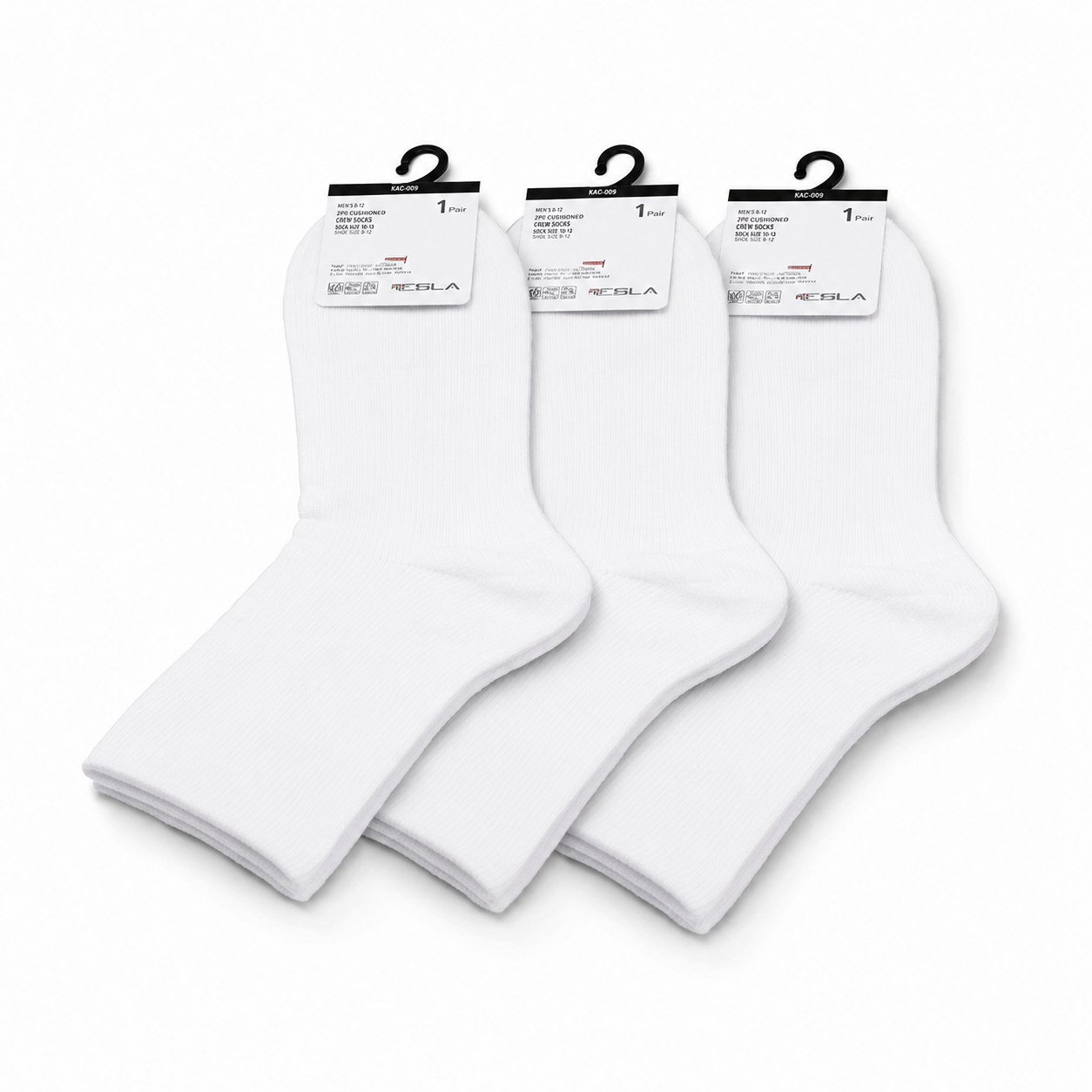 جوارب رياضية رجالية قطنية قصيرة 3 قطع إيبلا – Ebla Men’s Athletic Cotton Short Socks