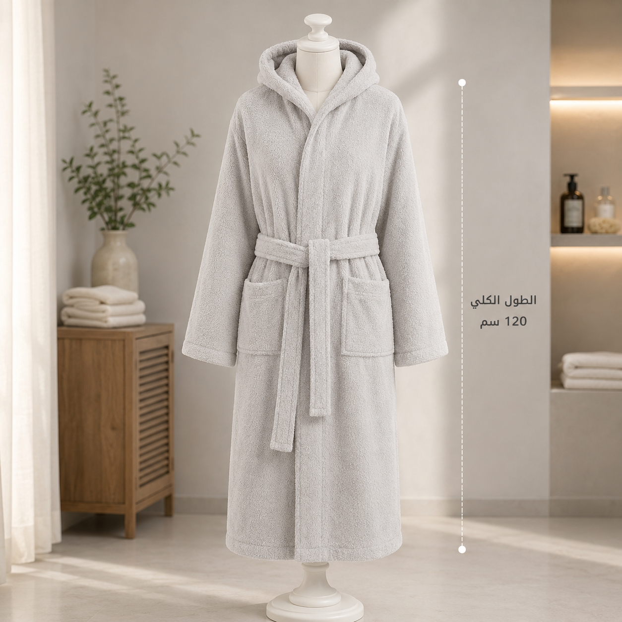 روب حمام رجالي / نسائي بقبعة – Unisex Hooded Bathrobe
